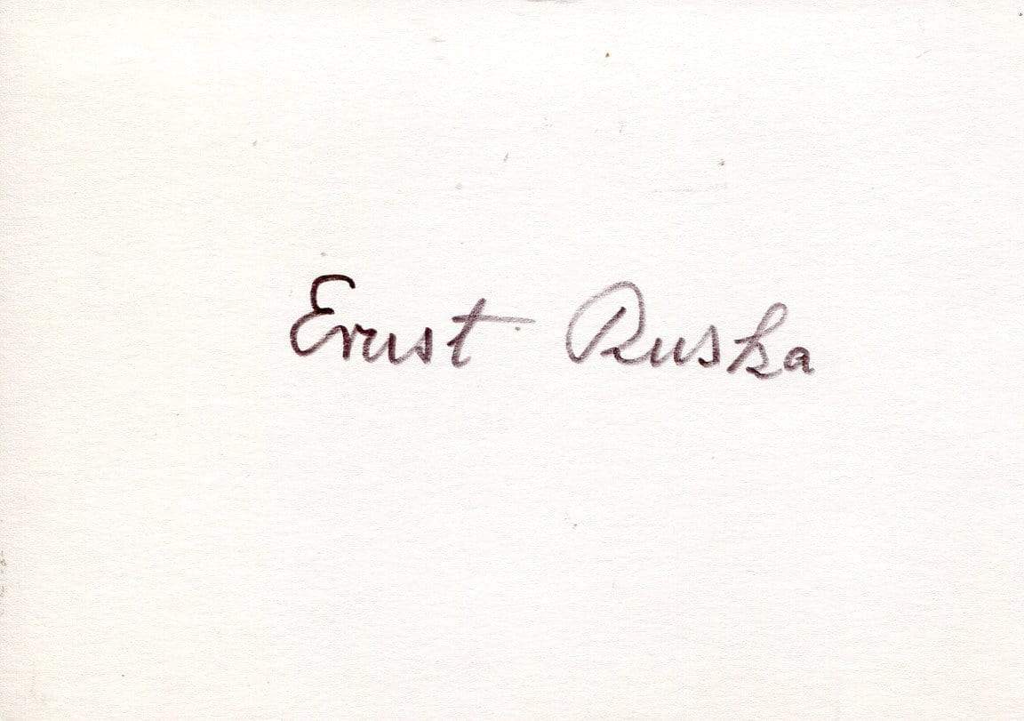 Ruska, Ernst autograph