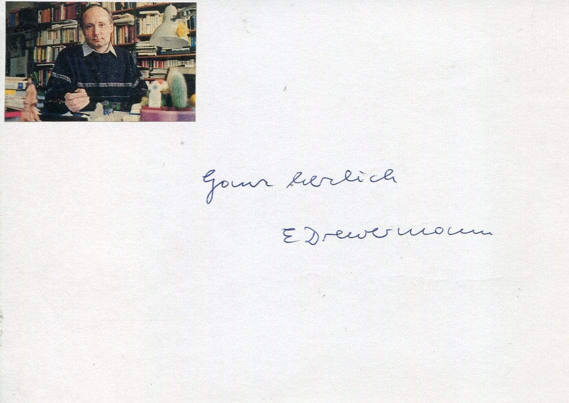 Drewermann, Eugen autograph