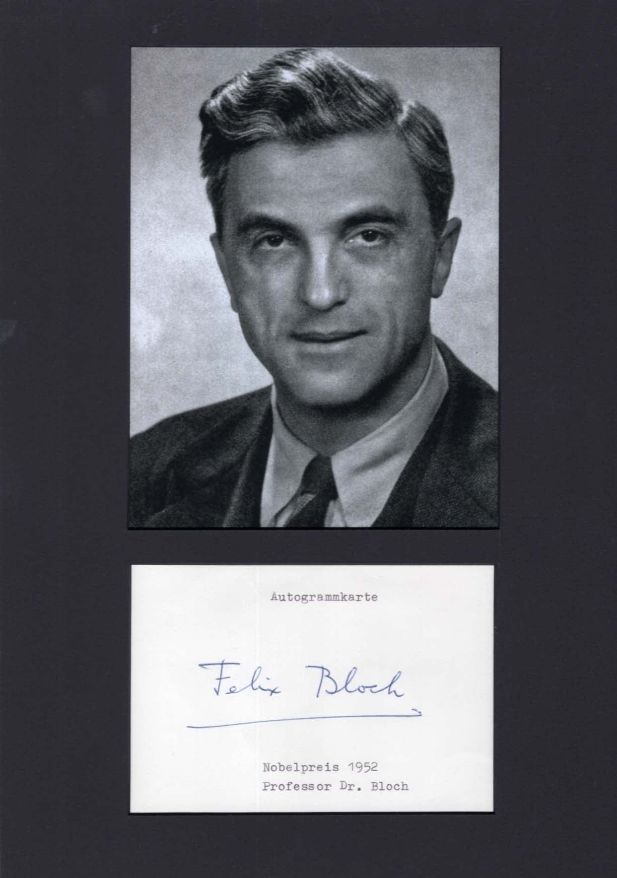 Felix Bloch Autograph Autogramm | ID 7763749634197