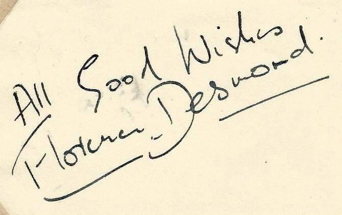 Desmond, Florence autograph