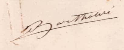 Frédéric Auguste Bartholdi Autograph