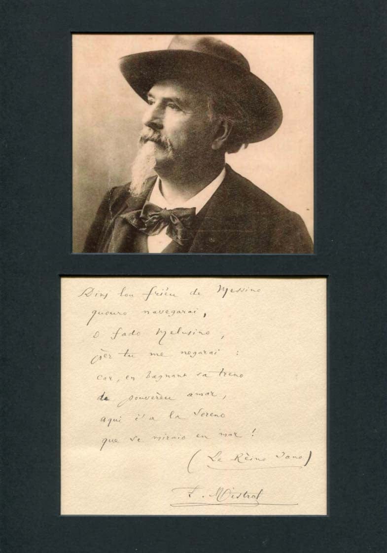 Frederic Mistral Autograph