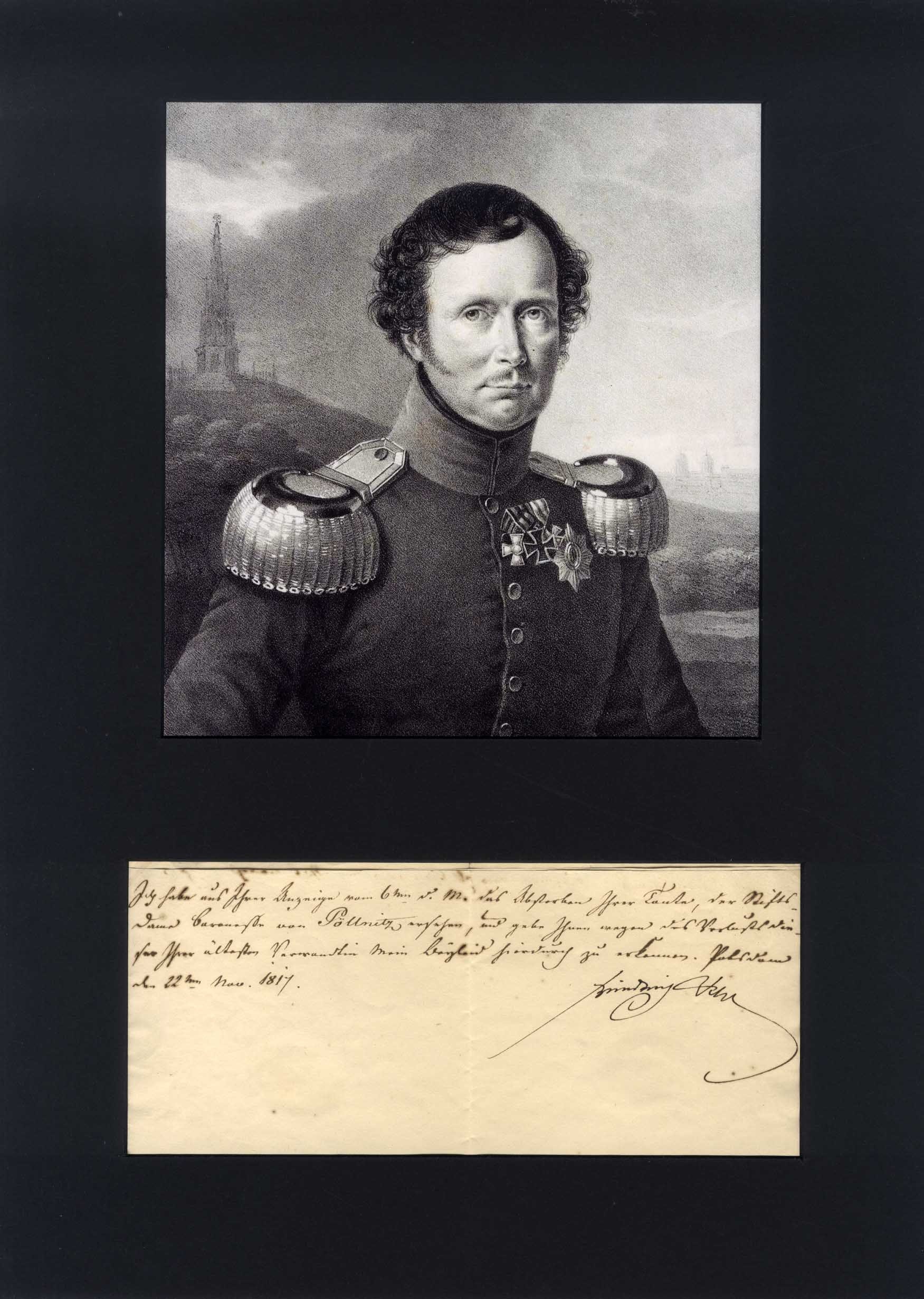 Friedrich Wilhelm III. Autogramm
