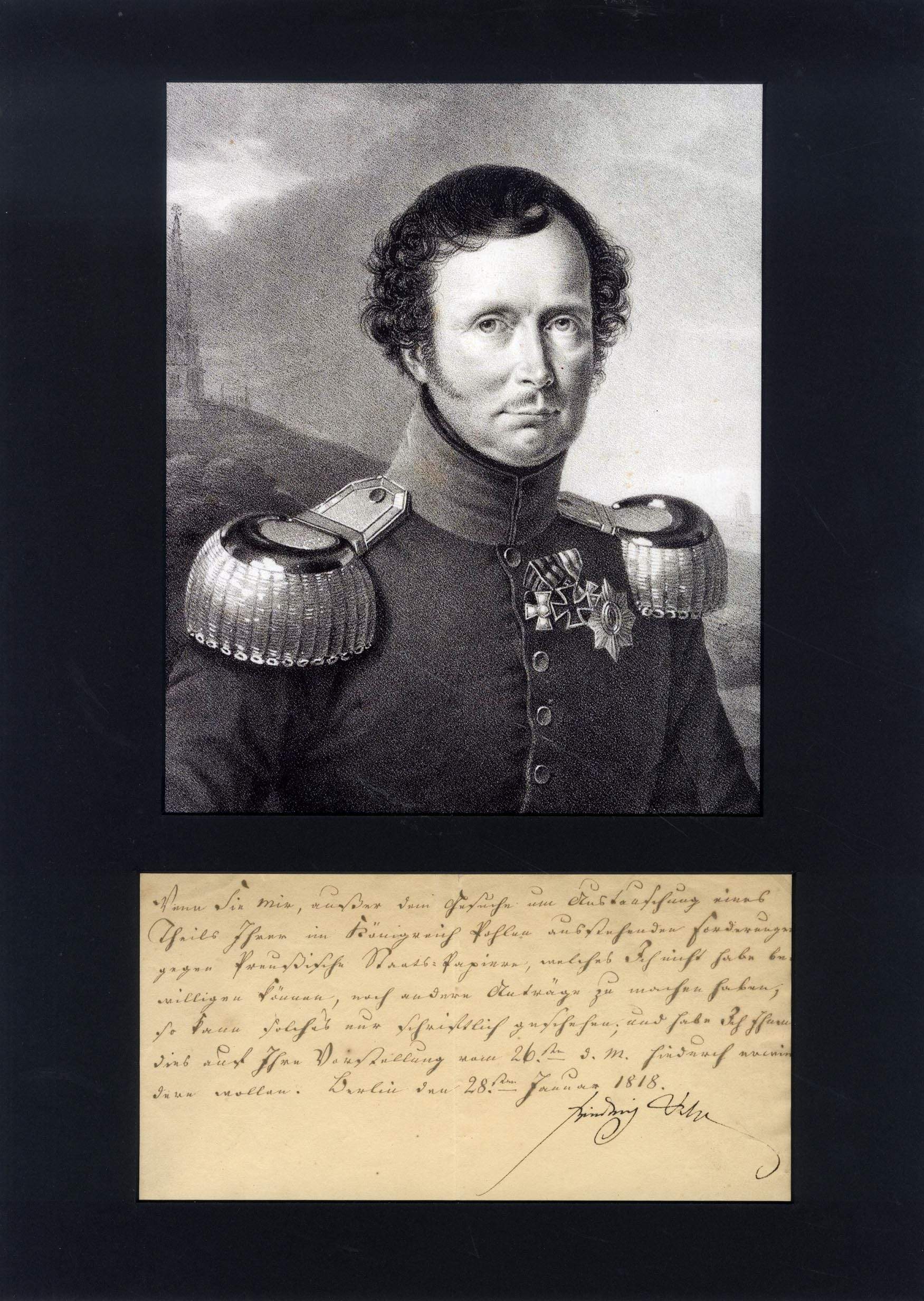 Frederick William III of Prussia Autograph