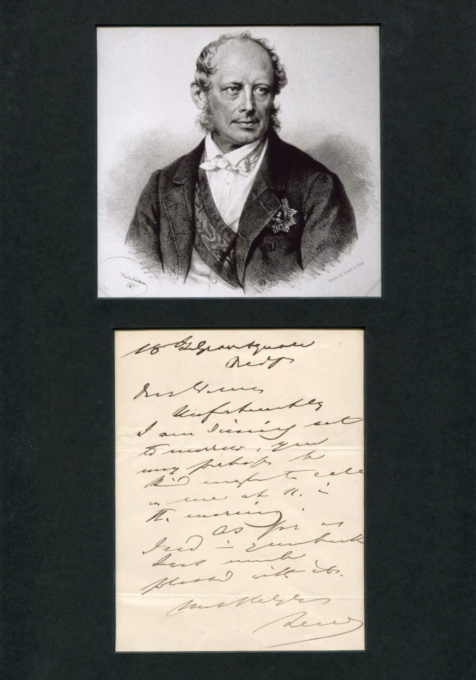 von Beust, Friedrich Ferdinand autograph