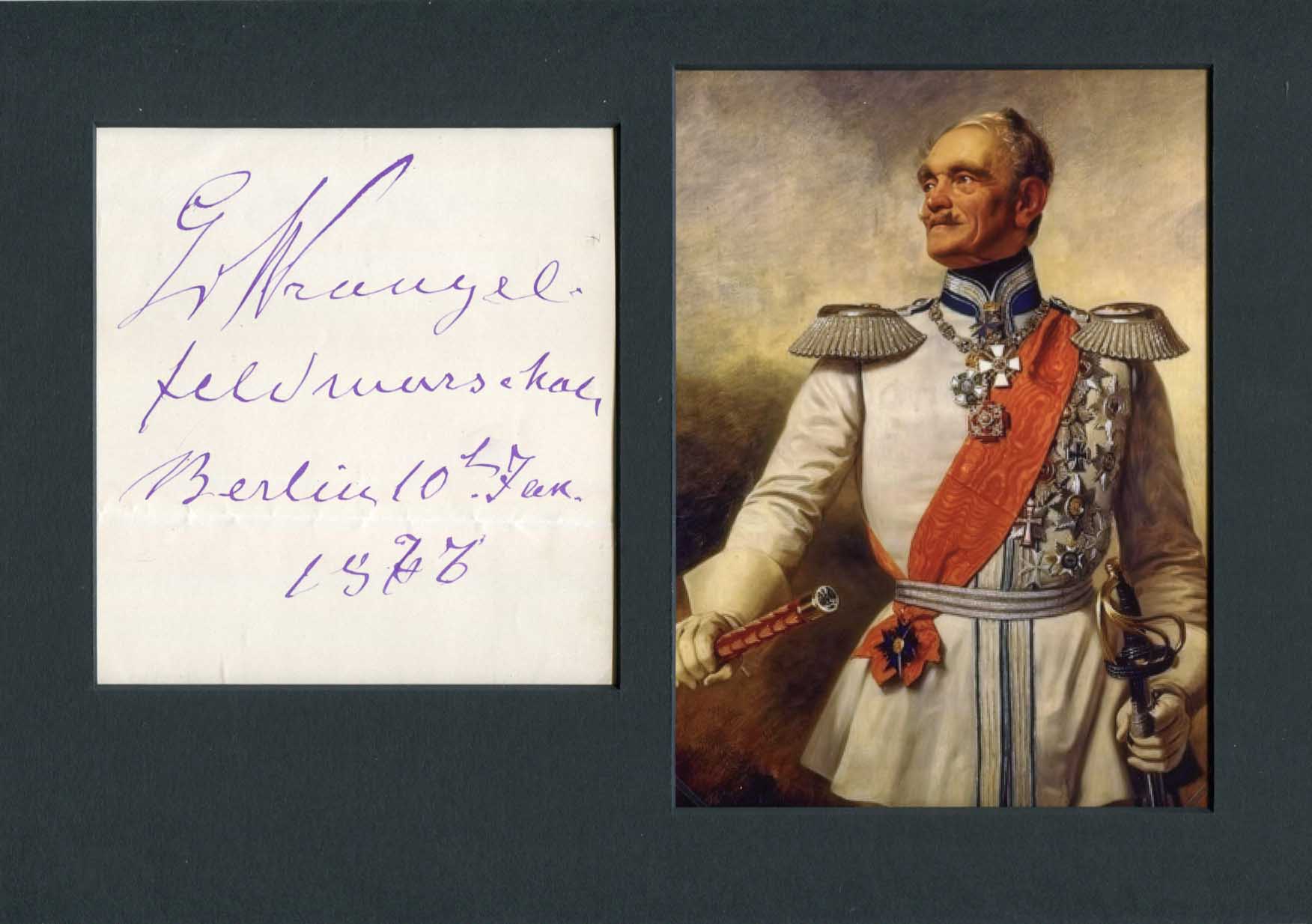 Friedrich Heinrich Ernst Graf von Wrangel Autograph Autogramm | ID 7836359032981