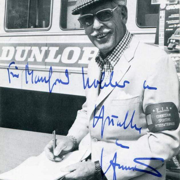 Carte Autographe Originale – Fritz Huschke Von Hanstein – Pilote Sport Auto – Signée