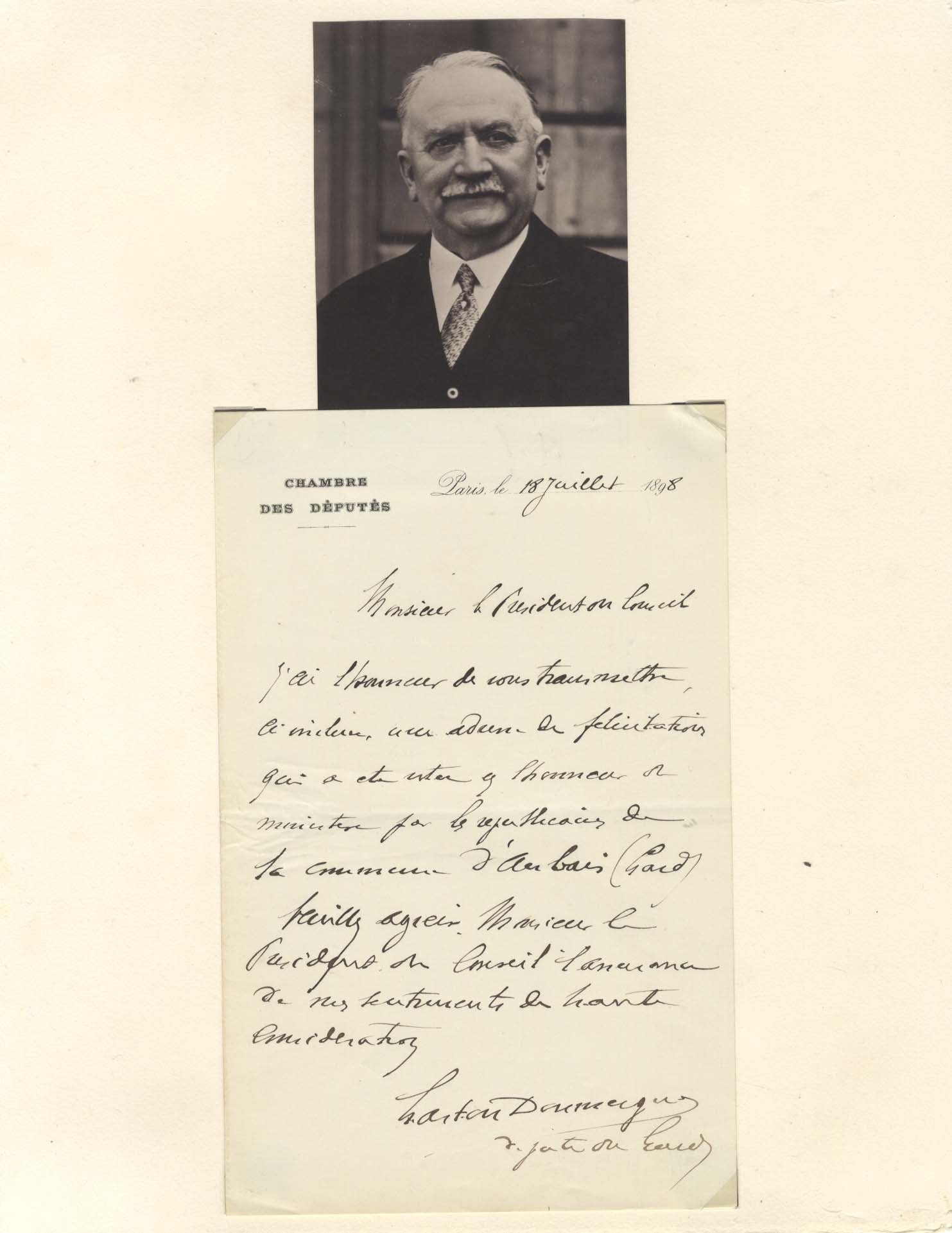 Gaston Doumergue Autograph