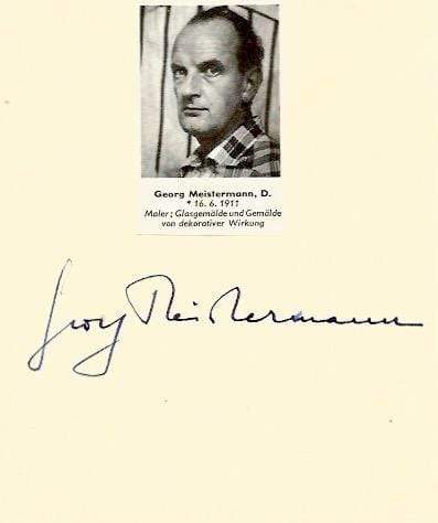 Meistermann, Georg autograph