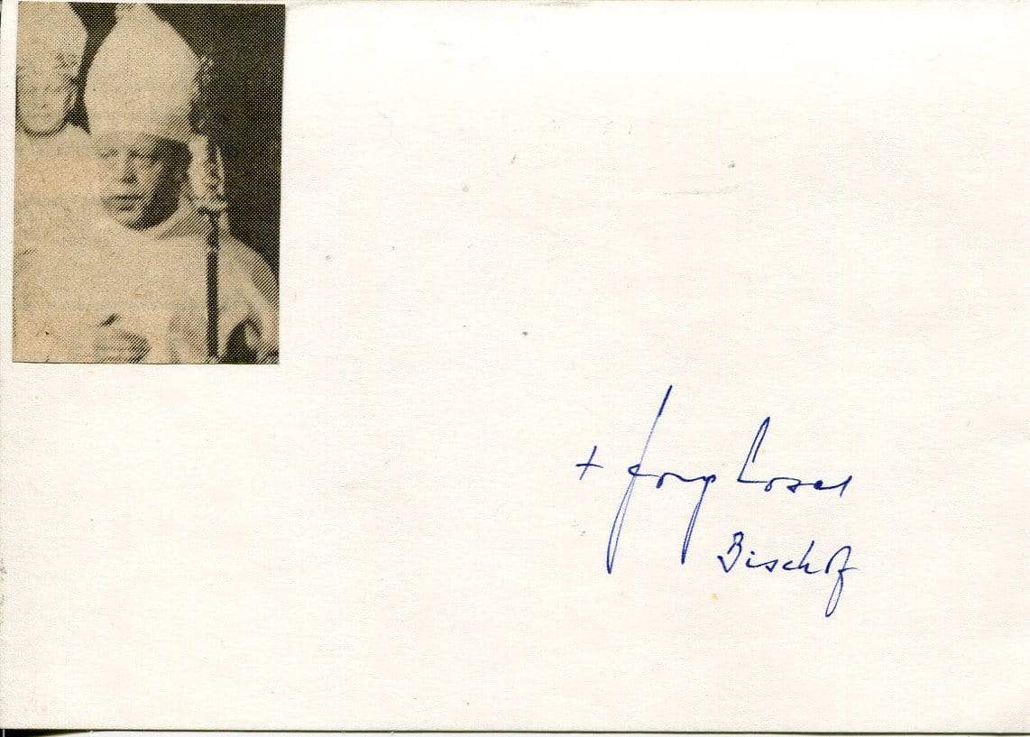 Moser, Bishop Georg autograph