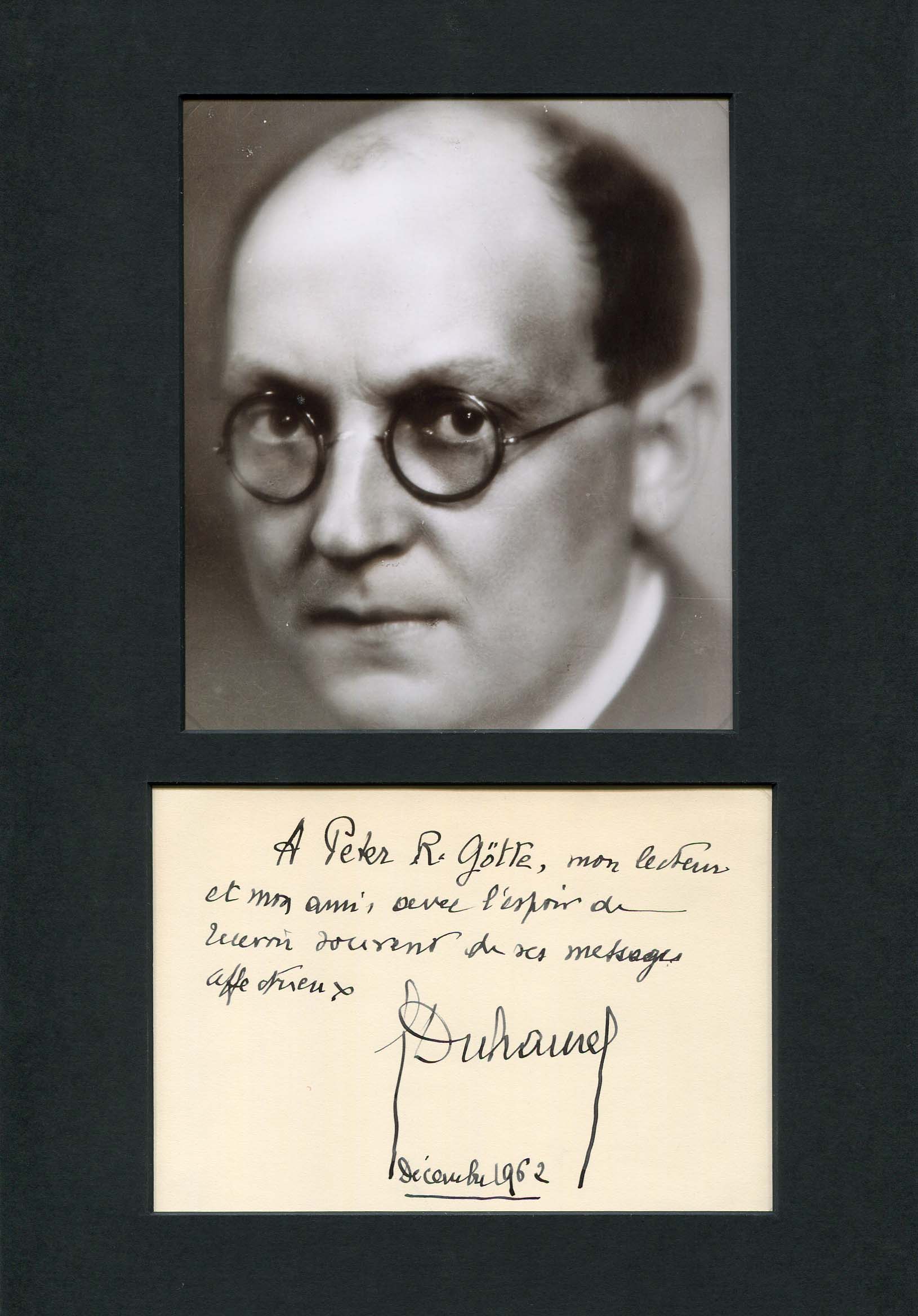 Duhamel, Georges autograph