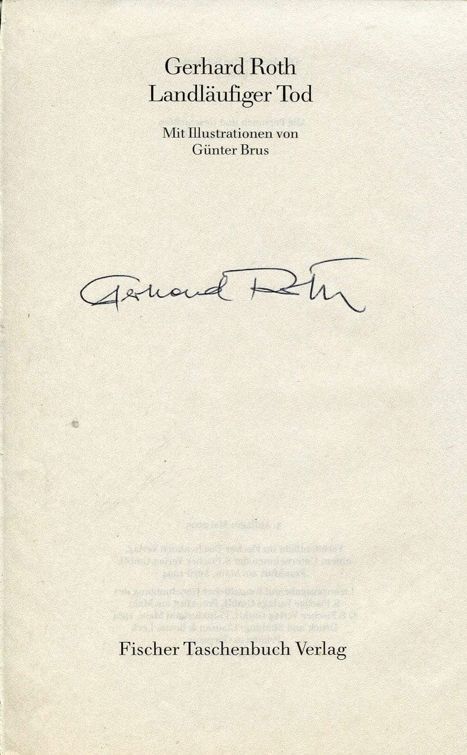 Roth, Gerhard autograph