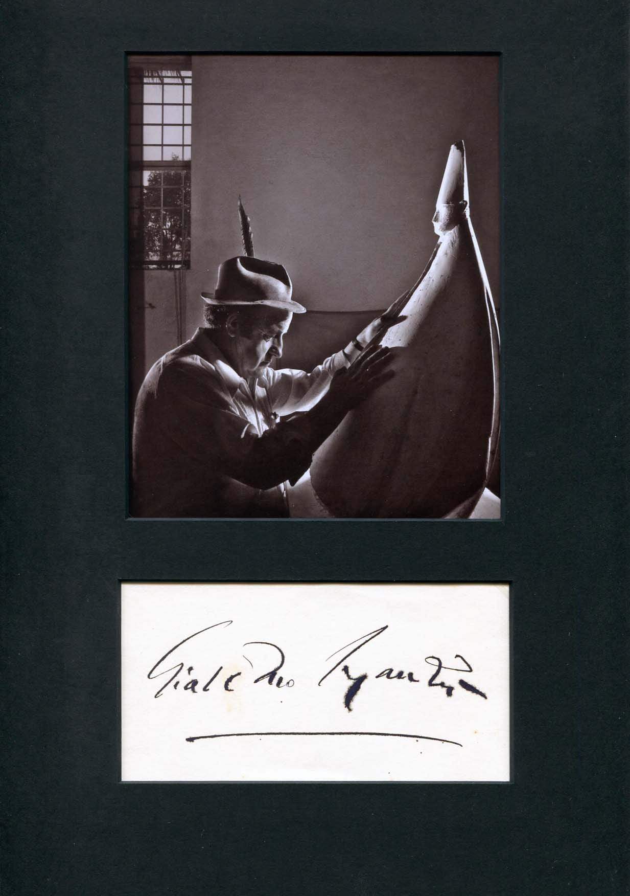Giacomo Manzù Autograph Autogramm | ID 7161231605909