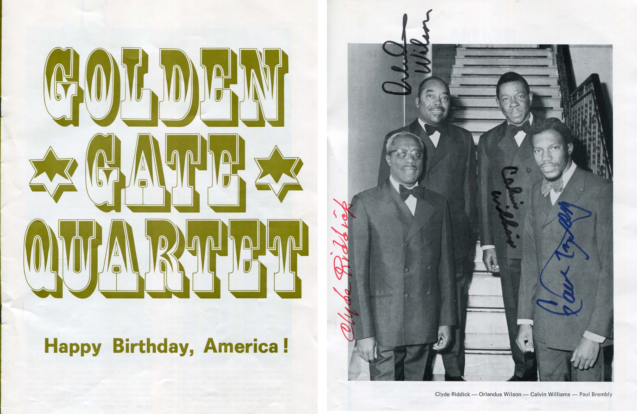  Golden Gate Quartet Autograph Autogramm | ID 7865000591509