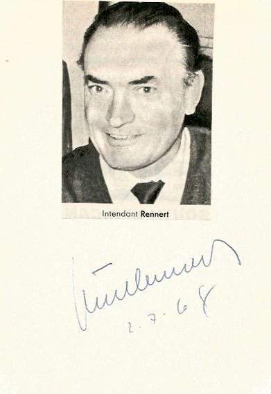 Rennert, Günther autograph
