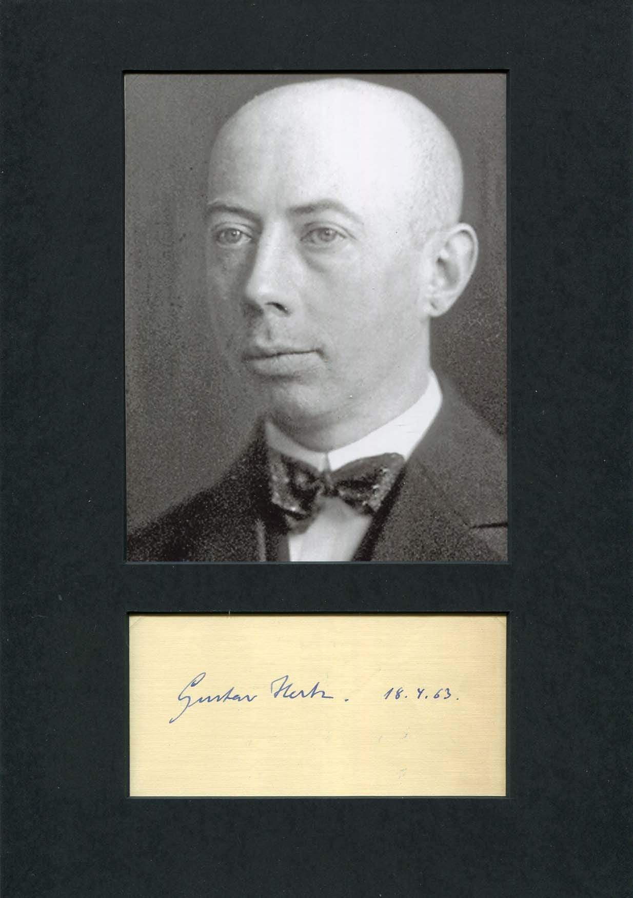 Gustav Ludwig Hertz Autograph Autogramm | ID 7046392905877