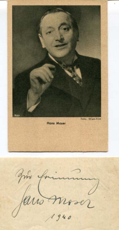 Hans Moser Autograph Autogramm | ID 7431910195349