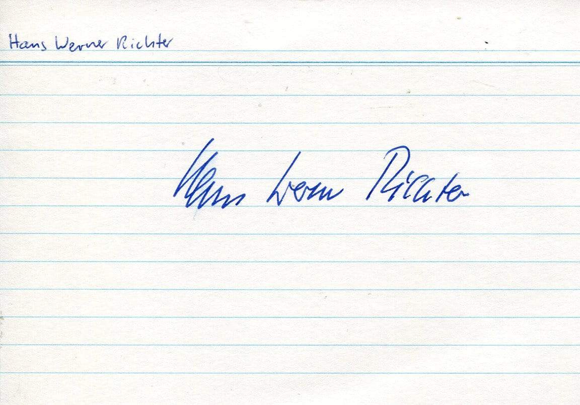 Richter, Hans Werner autograph