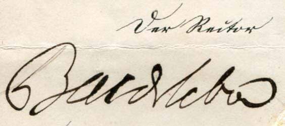 Bardeleben, Heinrich Adolf von autograph