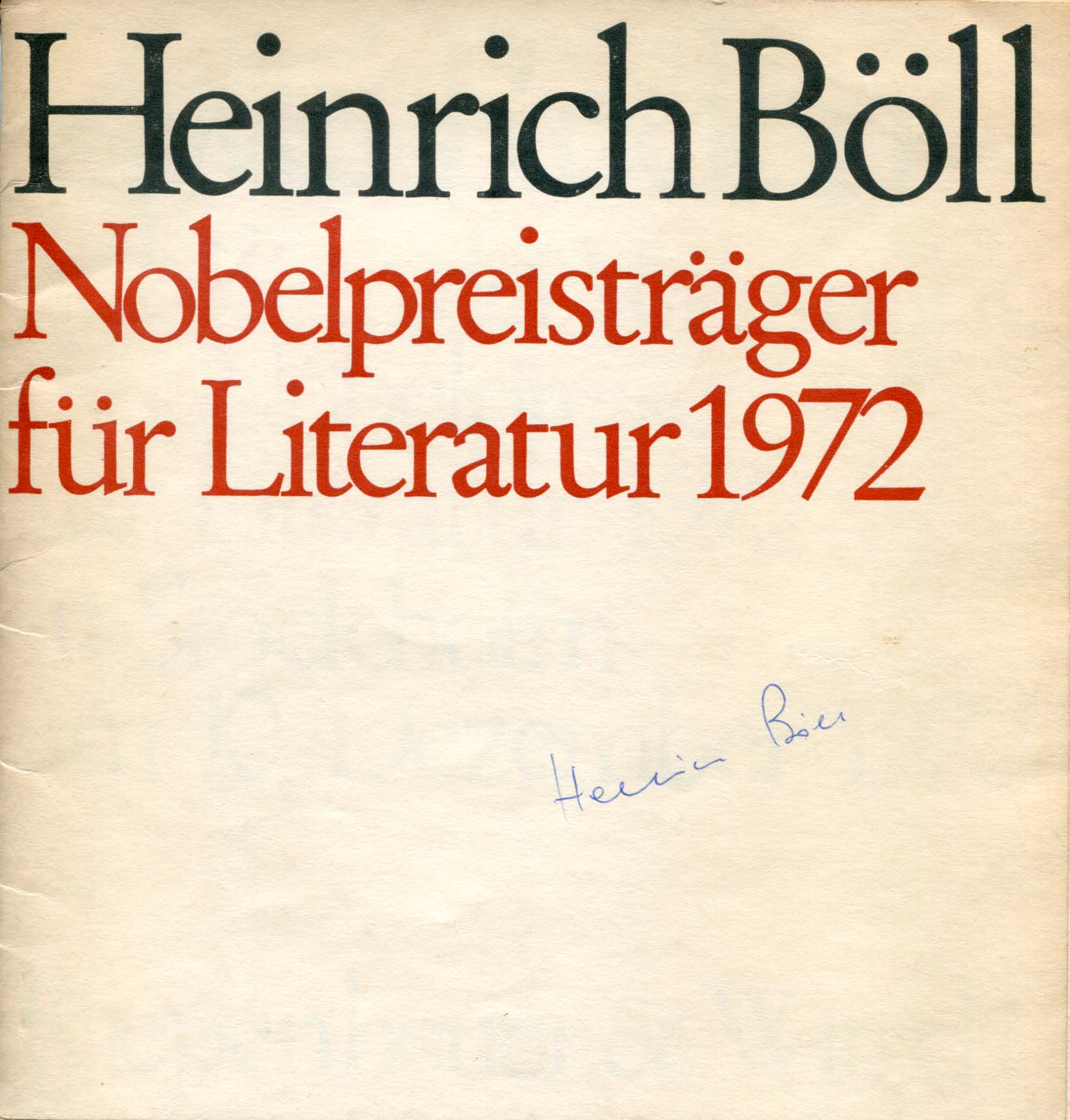 Heinrich Böll Autograph Autogramm | ID 7079584301205