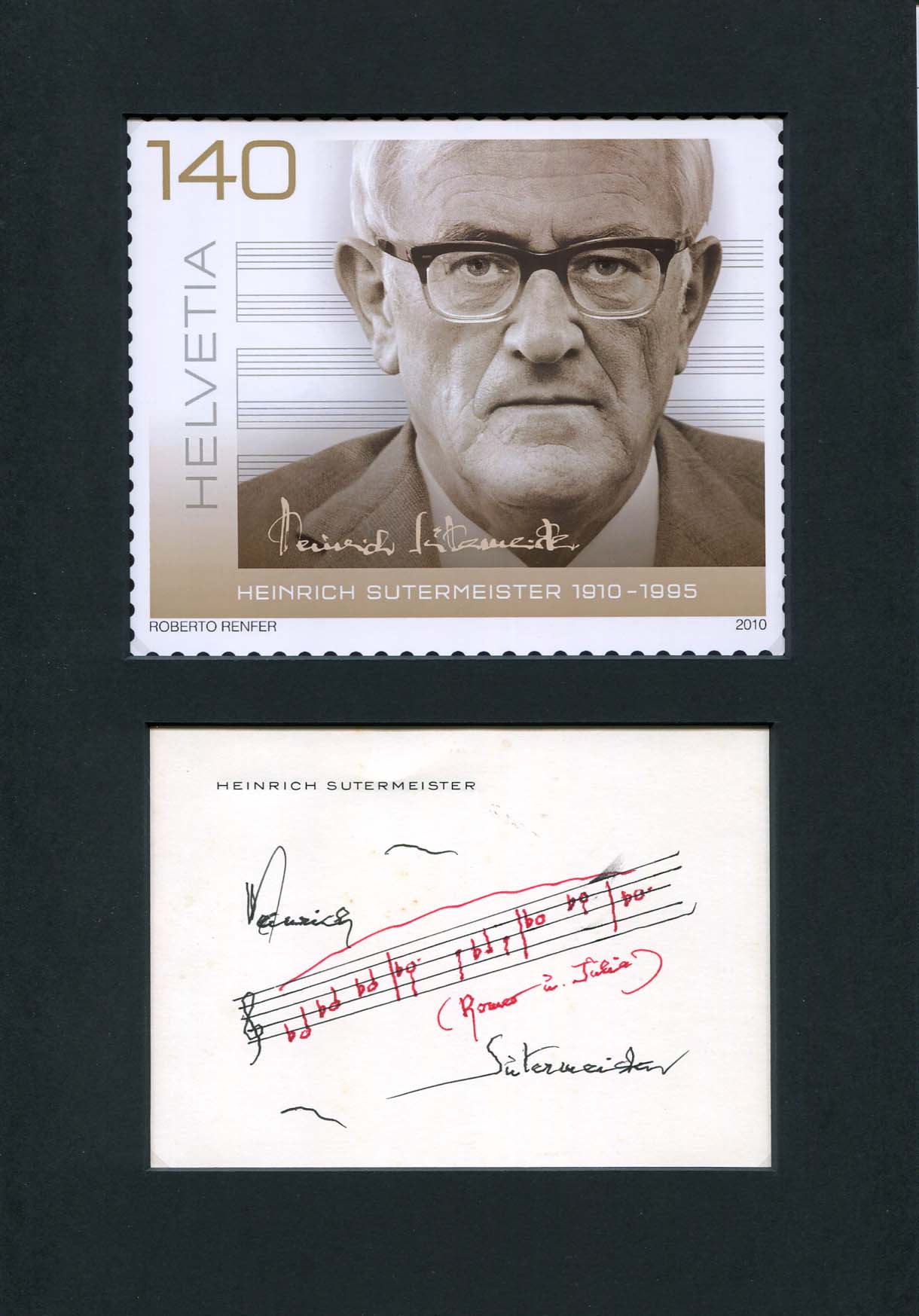 Sutermeister, Heinrich autograph