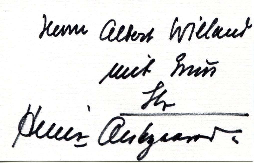 Oestergaard, Heinz autograph