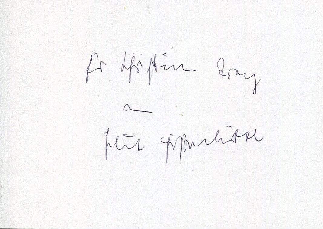 Heißenbüttel, Helmut autograph
