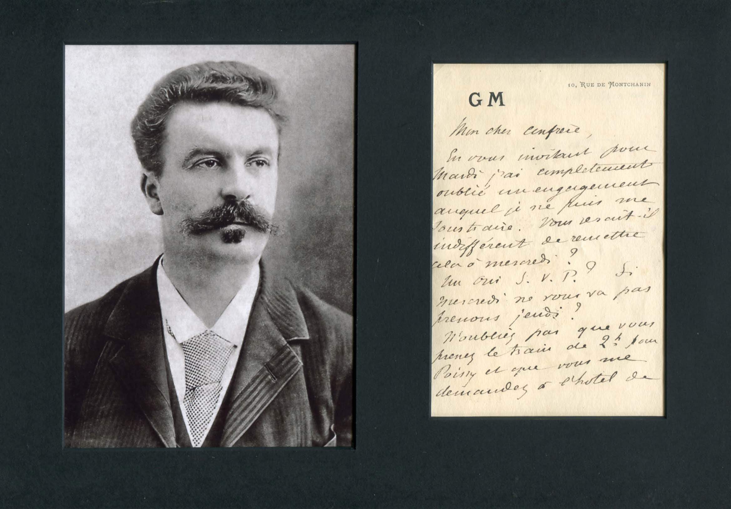 de Maupassant, Guy autograph