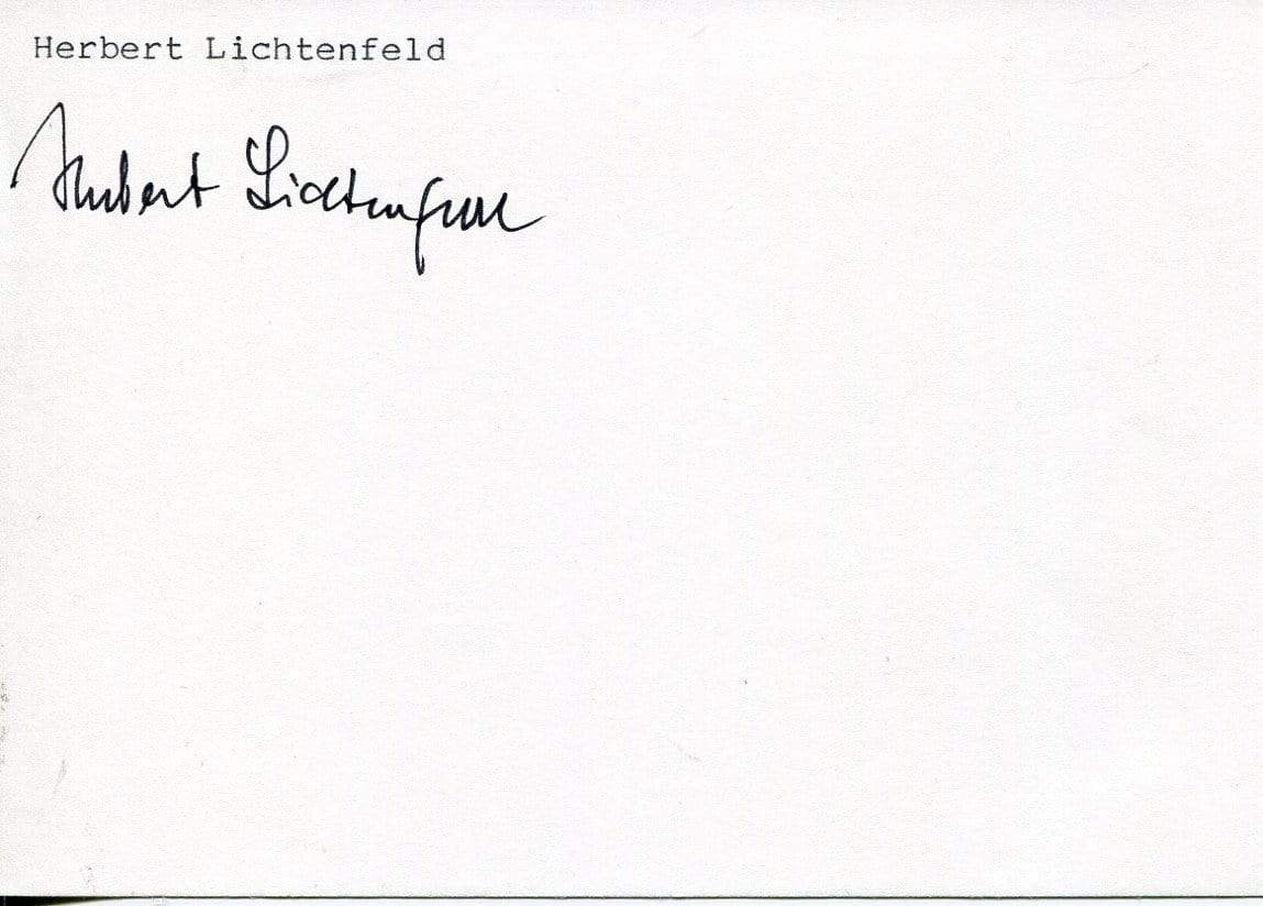 Lichtenfeld, Herbert autograph