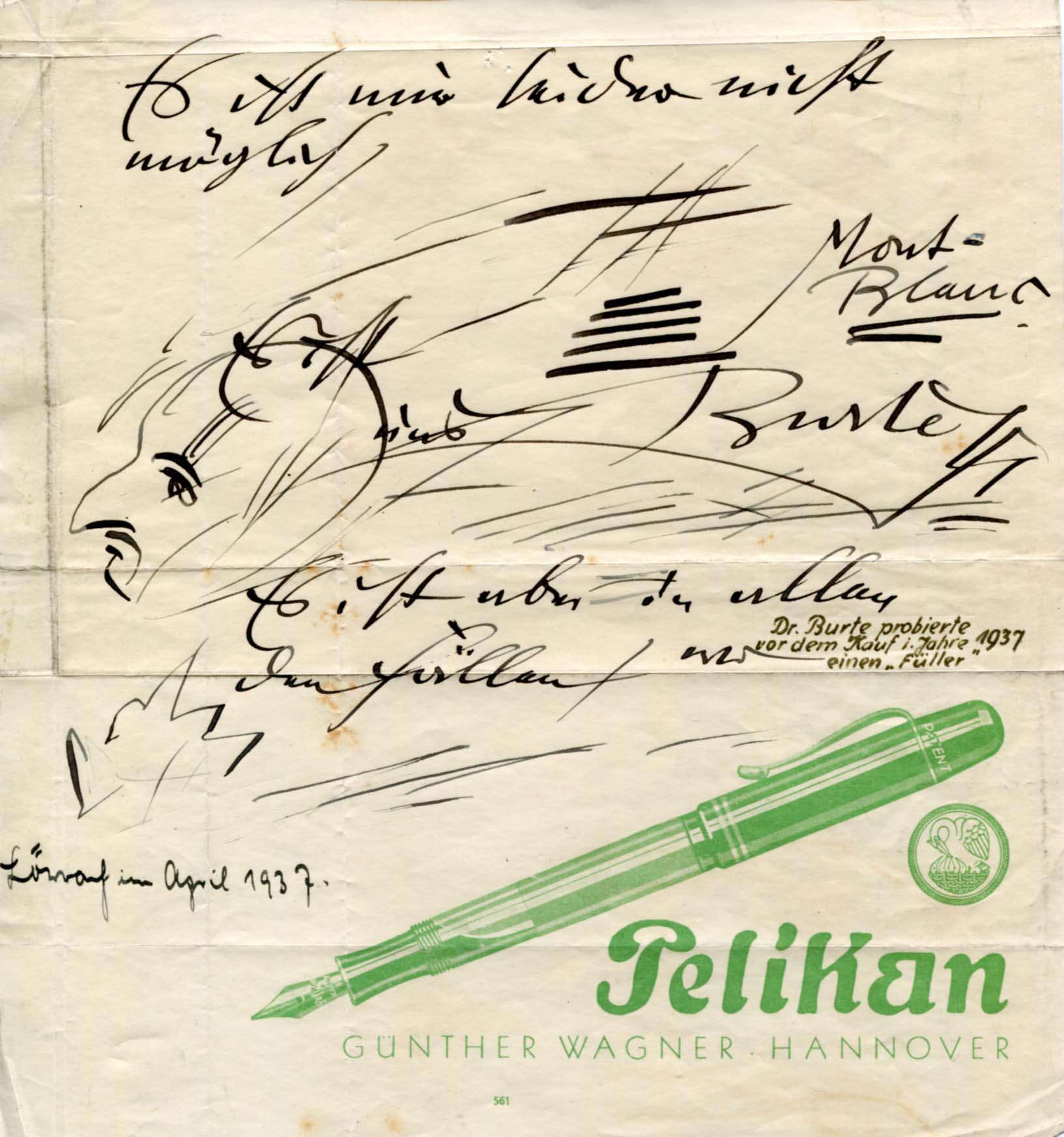 Burte, Hermann autograph