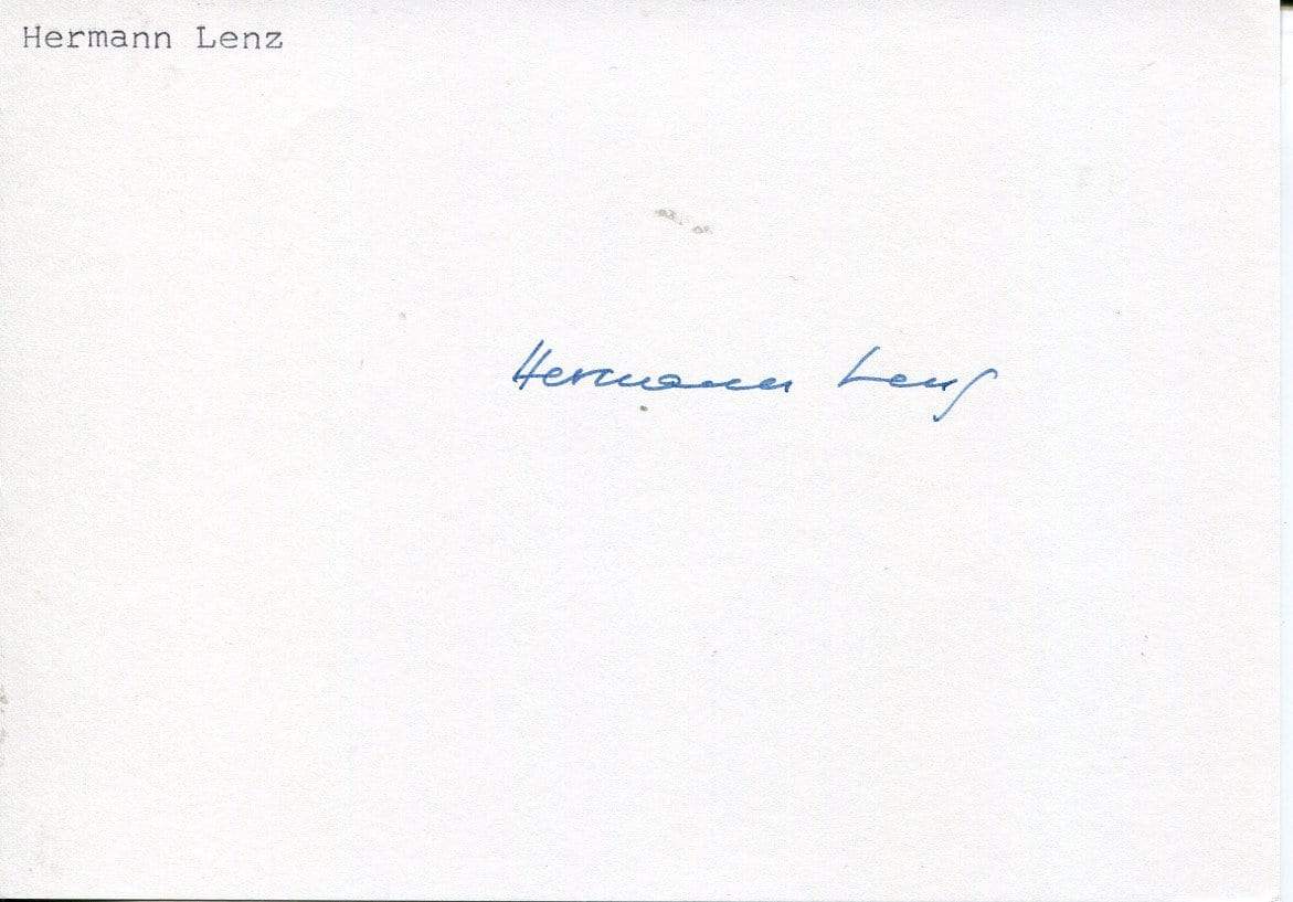 Lenz, Hermann autograph