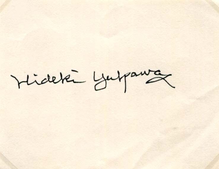Hideki Yukawa Autograph Autogramm | ID 7775500304533