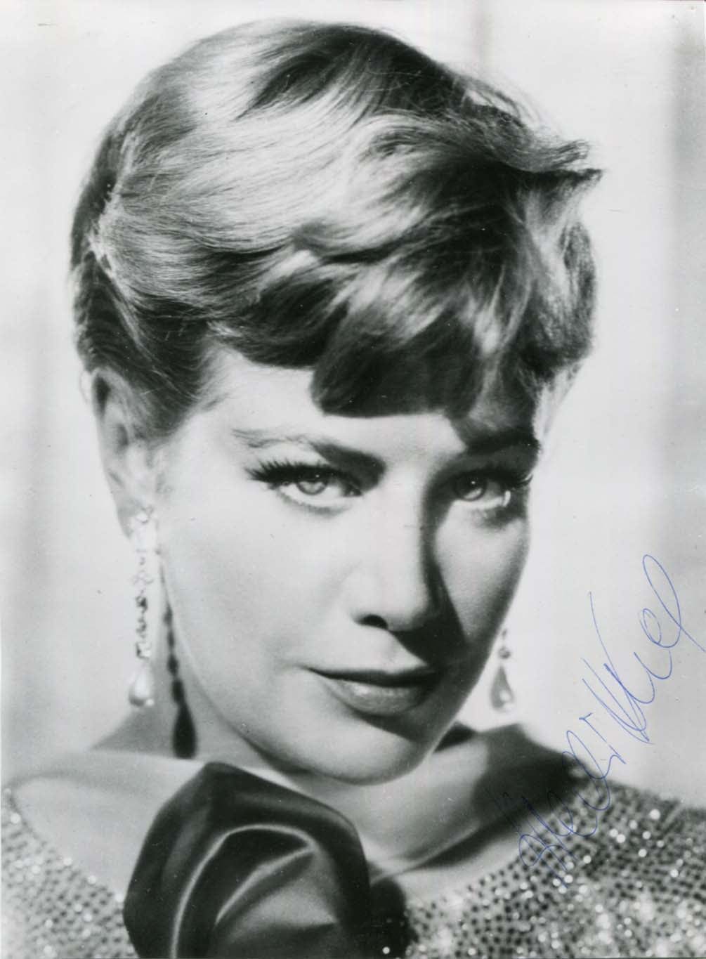 Hildegard Knef Autogramm, signiertes Vintage Photo
