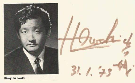 Iwaki, Hiroyuki autograph