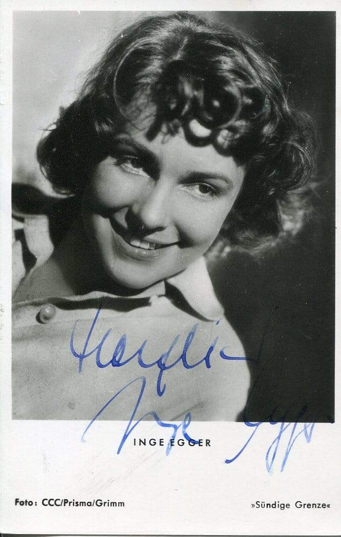 Egger, Inge autograph