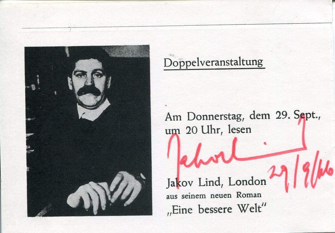 Lind, Jakov autograph