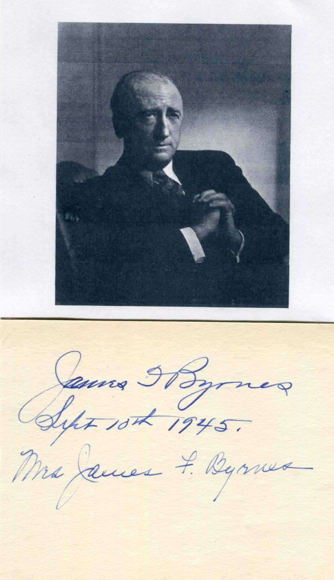 Byrnes, James F. autograph