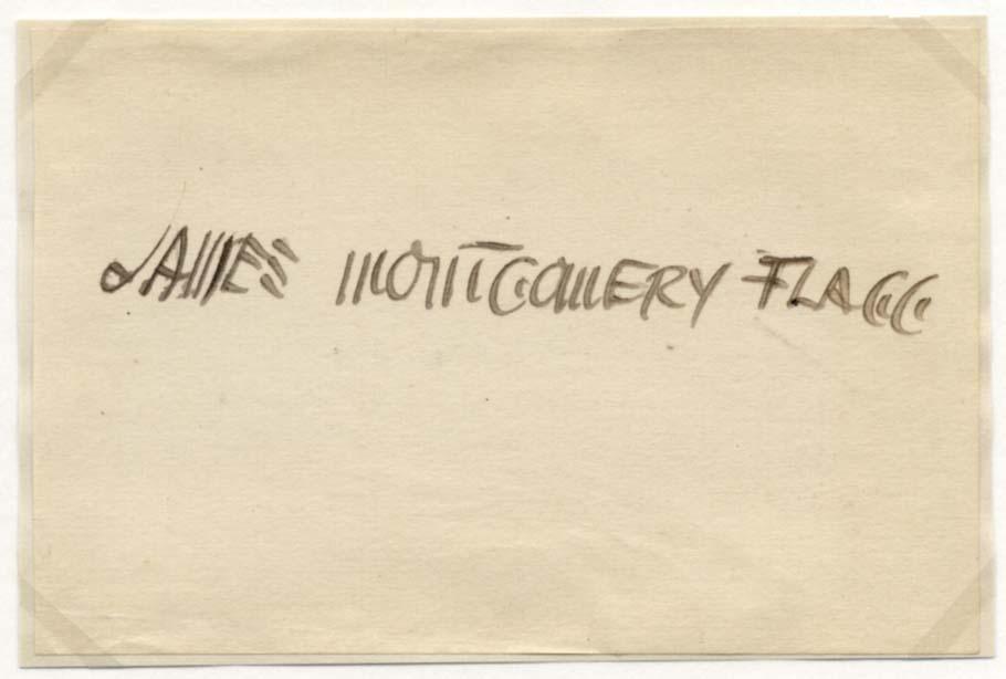 Montgomery Flagg, James autograph