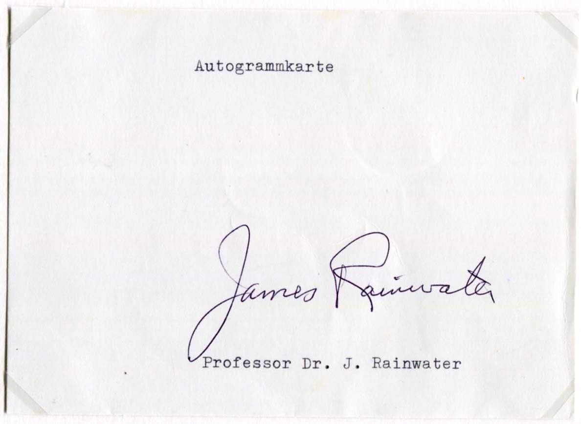Rainwater, James autograph