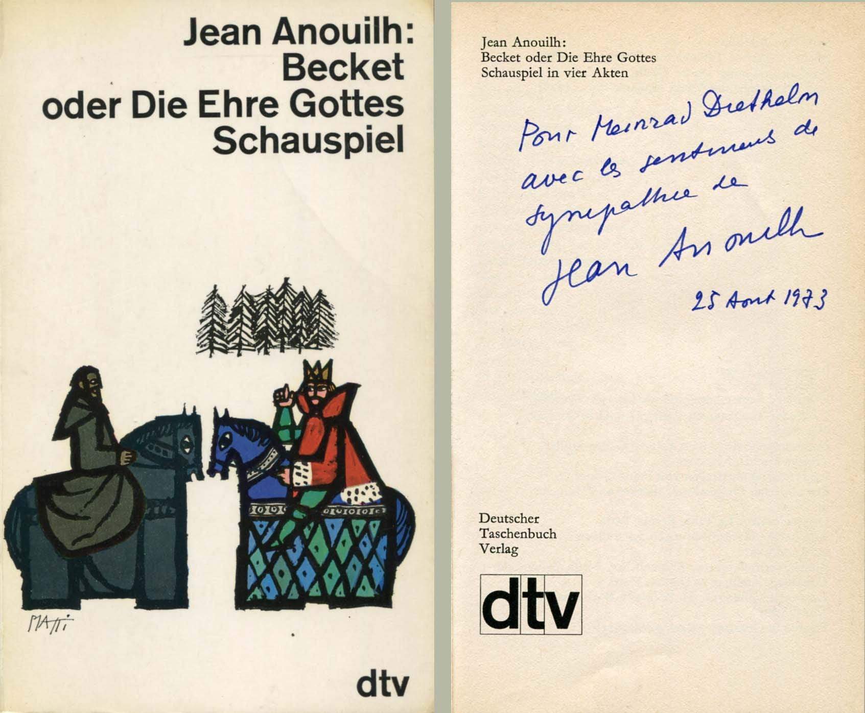 Anouilh, Jean autograph