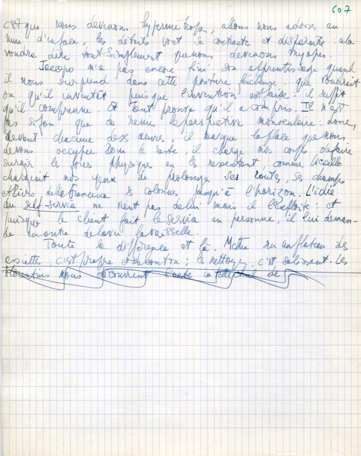 Jean-Paul Sartre 963 pages manuscript on Tintoretto