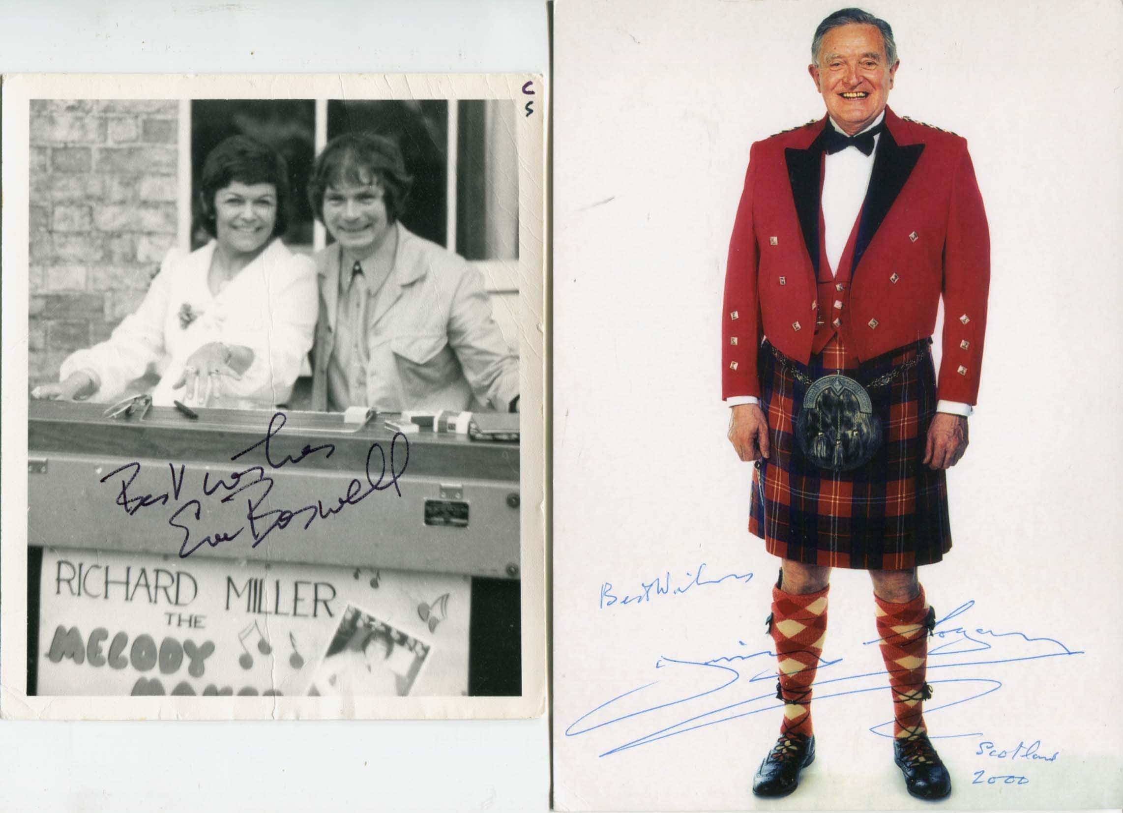 Jimmy & Eve Logan & Boswell autograph | Two signed photographs