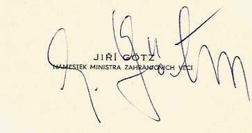 Götz, Jiří autograph