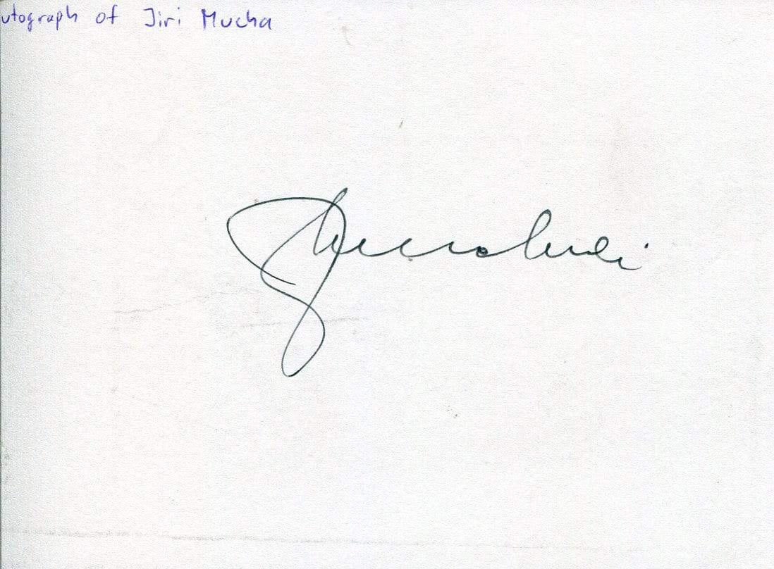 Mucha, Jiří autograph