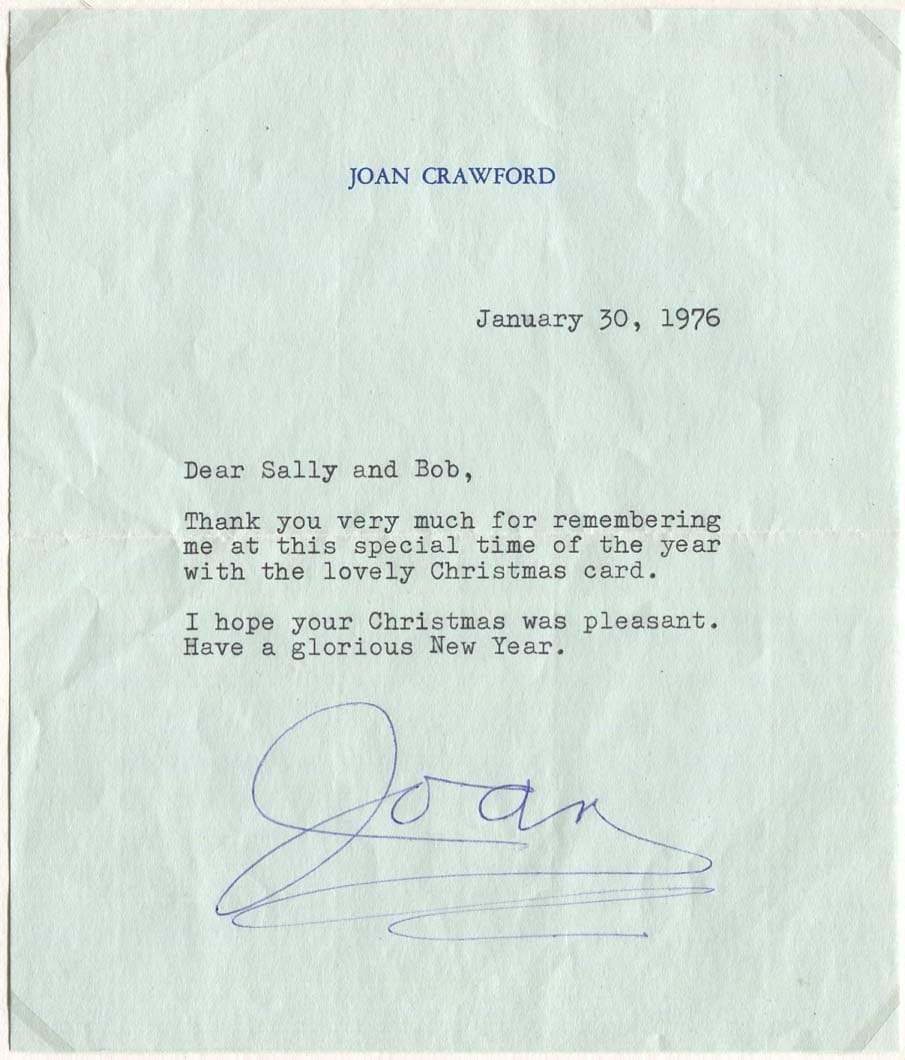Joan  Crawford Autograph Autogramm | ID 6965948940437