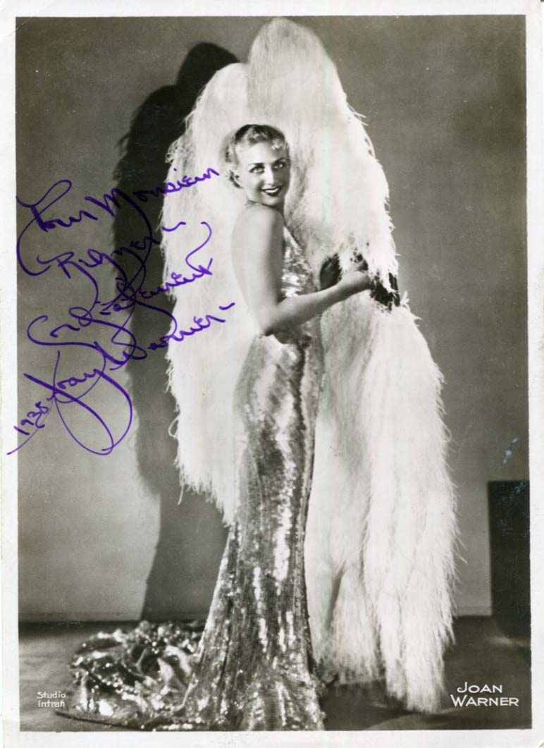 Joan Warner Autograph