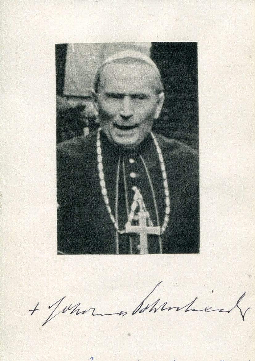 Pohlschneider, Bishop Johannes autograph