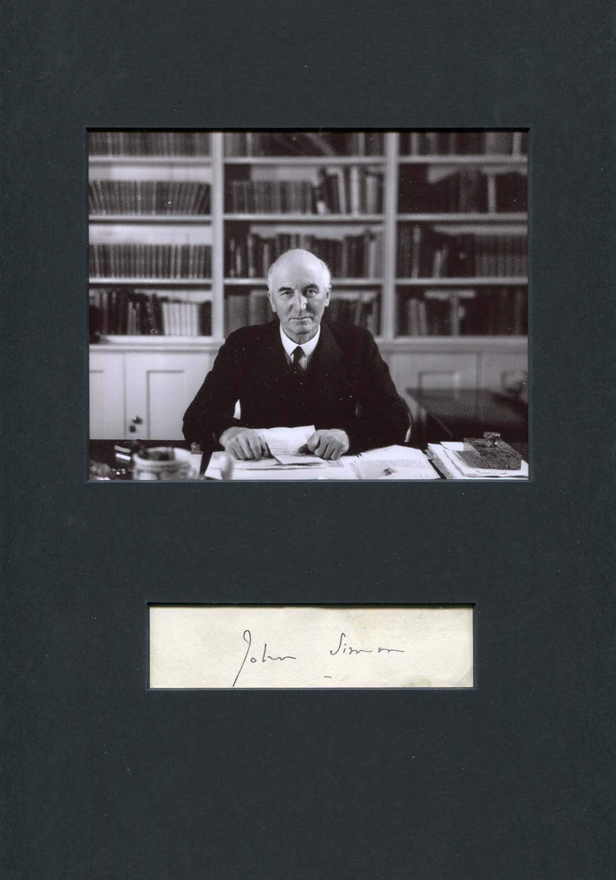 Simon, John Allsebrook autograph