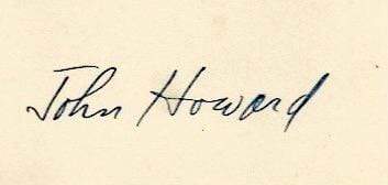 Howard, John autograph