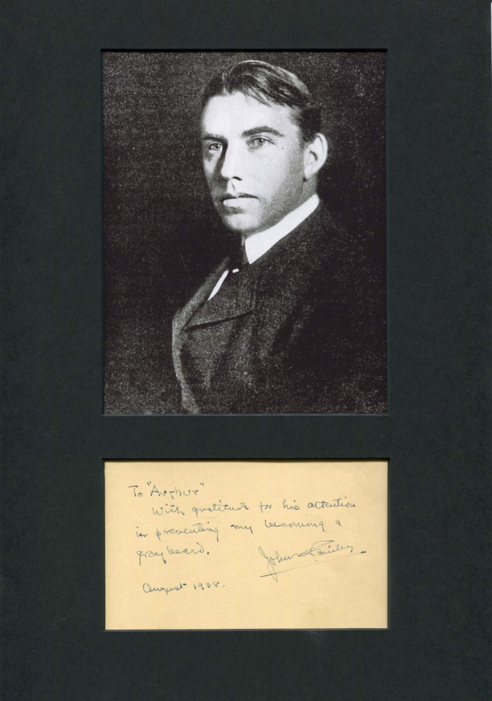 Finley, John Huston autograph